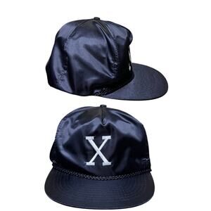 Vintage 90’s Malcolm X snapback Satin Black Hat